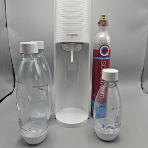 Soda Stream Terra W/ 3 Bottles & 1 Co2 Cylinder Tested Working